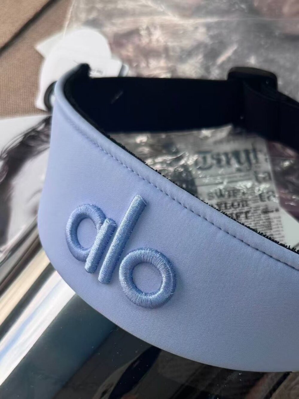 NWT🧢 ALO Yoga Airlift Solar Visor💙Light Provence Blue Tennis Golf Hat - Picture 3 of 5